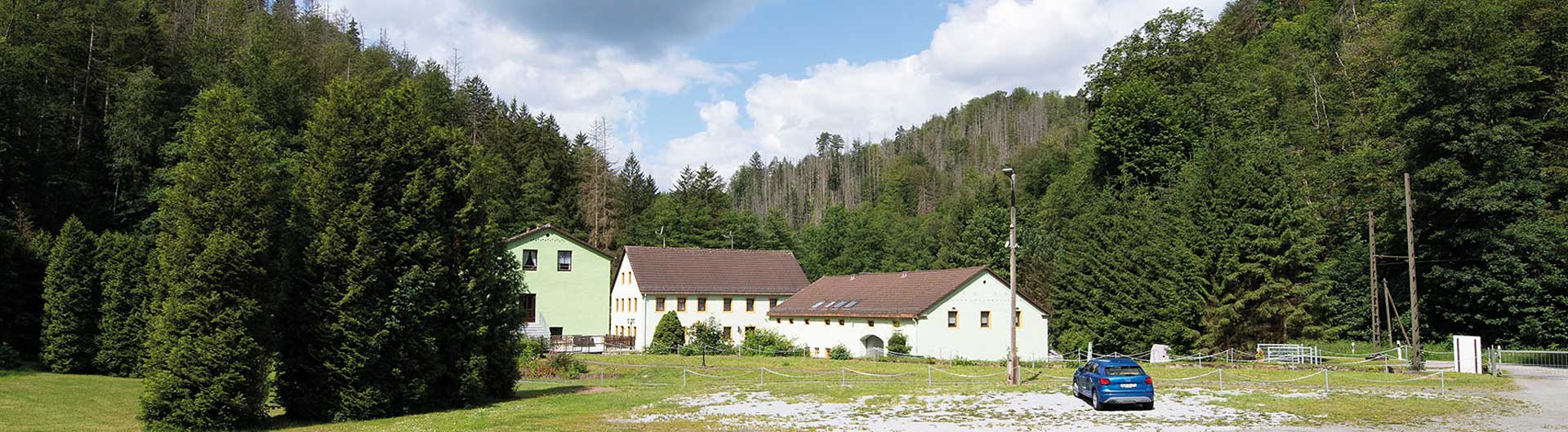 Mittelndorfer Mühle - Parkplatz im Kirnitzschtal